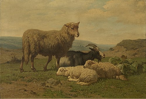 Kleinvee in het veld, 1806, Louis Robbe