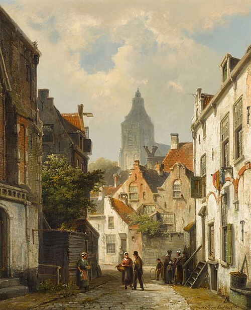 Dutch Street Scene, , Willem Koekkoek