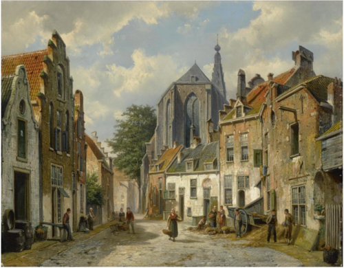 A Dutch Street in Summer, 1869, Willem Koekkoek