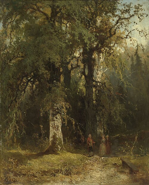 View in the Woods, 1870, Johannes Warnardus Bilders