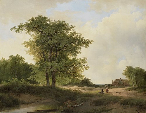 Landscape with Farmstead, 1850, Johannes Warnardus Bilders