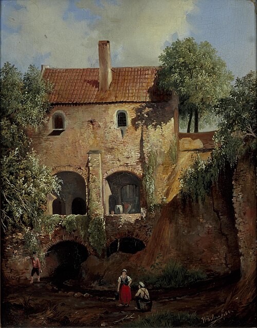 Stronghold Sterrenburg in Utrecht seen from the North, 1834, Johannes Warnardus Bilders