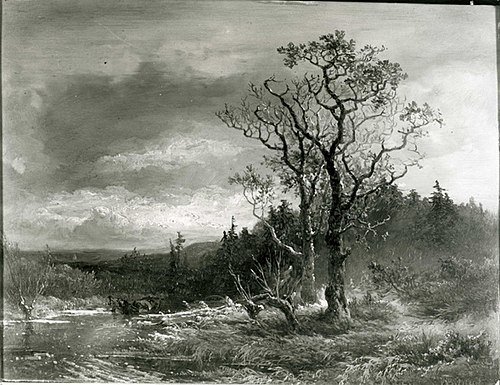Winterlandschap, 1840, Johannes Warnardus Bilders