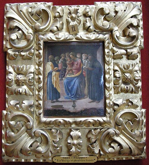 Vierge entre six anges et deux saints, 1444, Fra Carnevale