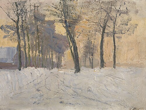 Paysage hivernal (esquisse), , Georges Buysse