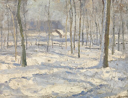 Matin de neige (esquisse), 1850, Georges Buysse