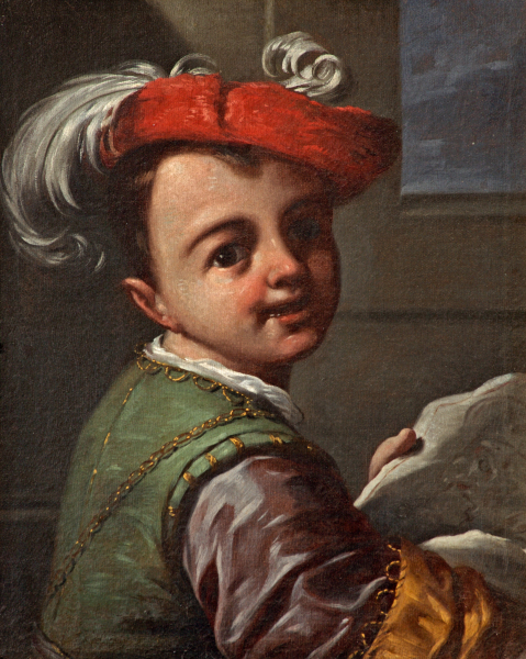 A Boy Holding a Caricature, 1719, Antonio Amorosi