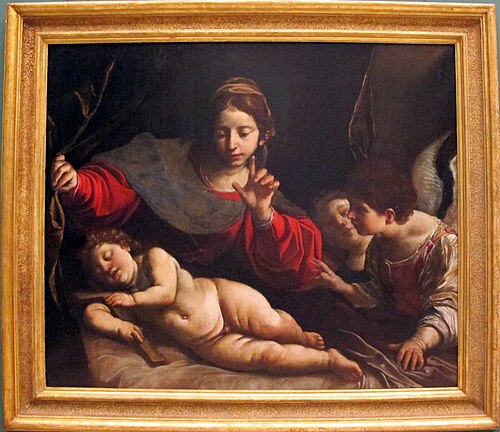 Madonna mit Kind und Engeln, 1627, Alessandro Tiarini