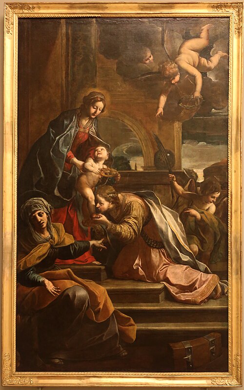 sposalizio mistico di santa caterina d'alessandria, 1630, Alessandro Tiarini