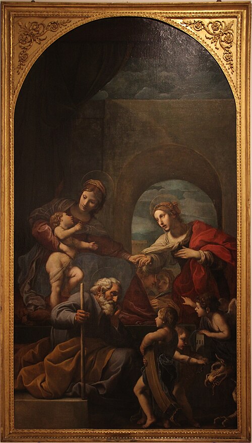 Mystical marriage of Saint Catherine, 1620, Alessandro Tiarini