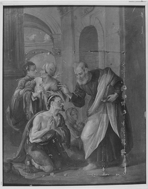 Petrus heilt einen Kranken, 1622, Alessandro Tiarini