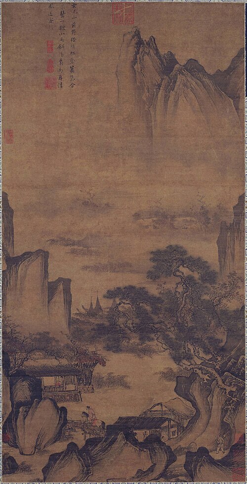 Seeing Off a Guest on a Mountain Path (Shanlu song ke 山路送客), , Tang Yin