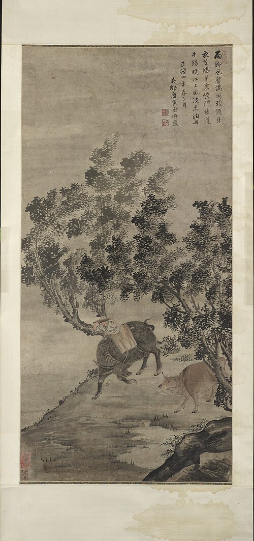 Boy on Water Buffalo, in Ming style, , Tang Yin