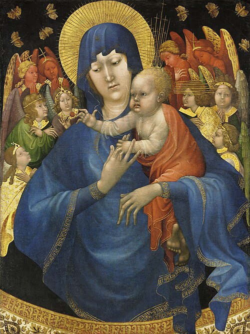 Vierge aux papillons, 1415, Henri Bellechose