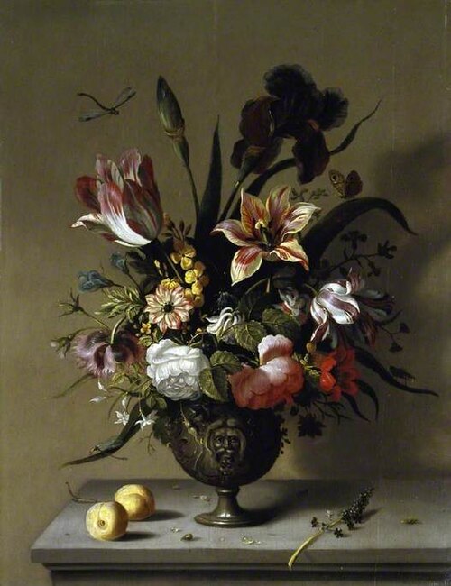 Metal vase of flowers, 1635, Ambrosius Bosschaert le Jeune