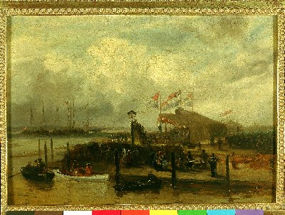 Regatta at the Veerhaven in Rotterdam, 1844, Charles Rochussen