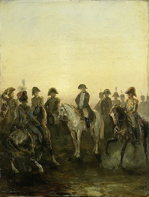 Napoleon with his Staff, 1850, Charles Rochussen