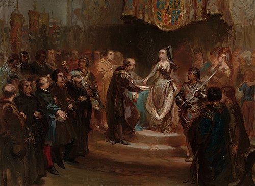 Anno 1477. Maria van Bourgondië verleent het groot Privilege, 1853, Charles Rochussen