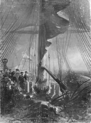 Anno 1636. De Duinkerker admiraal Jacques Collaert wordt gevangen, 1855, Charles Rochussen