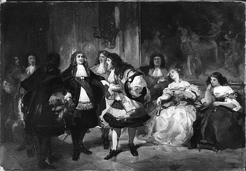 Anno 1668. Van Beuningen stelt de Franse edelen gerust over de kosten van de aanstaande oorlog., 1861, Charles Rochussen
