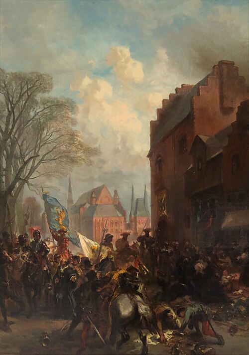 Anno 1528. Maarten van Rossum plundert Den Haag, 1853, Charles Rochussen