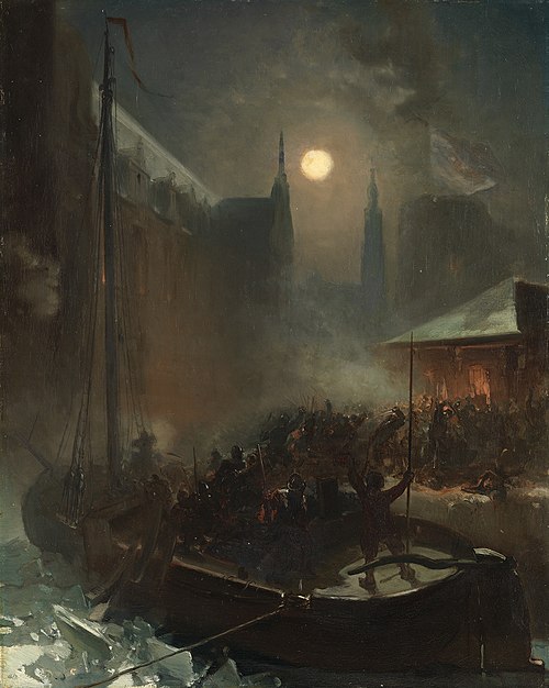 Anno 1590. Het turfschip van Breda, 1850, Charles Rochussen