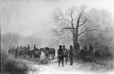 Hunting scene, 1867, Charles Rochussen