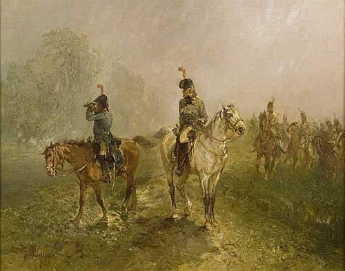 Ruiters op verkenning, 1874, Charles Rochussen