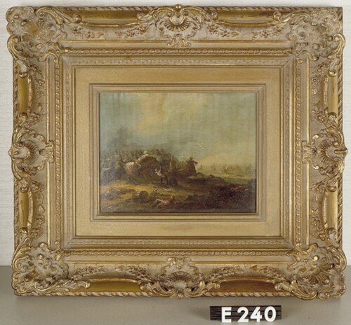 Een veldslag, mogelijk de Slag op de Mookerheide in 1574, 1850, Charles Rochussen