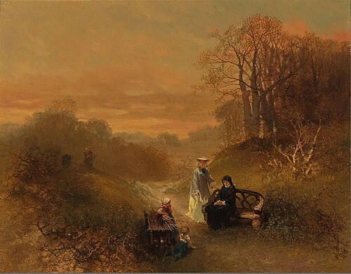 A Young Widow with her Sister, 1875, Charles Rochussen