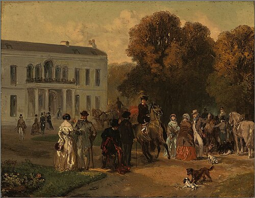 The departure of the riding party, 1847, Charles Rochussen