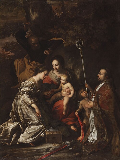 Le Mariage mystique de sainte Catherine, 1650, Francesco Cairo