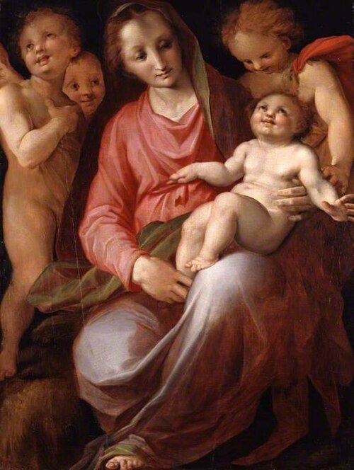 Madonna and Child with Infant St John, 1565, Maso da San Friano