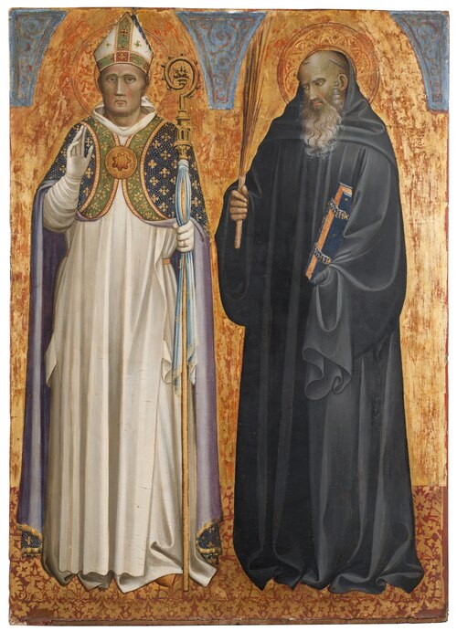 St Benedict and Bishop Donatus, , Gherardo Starnina