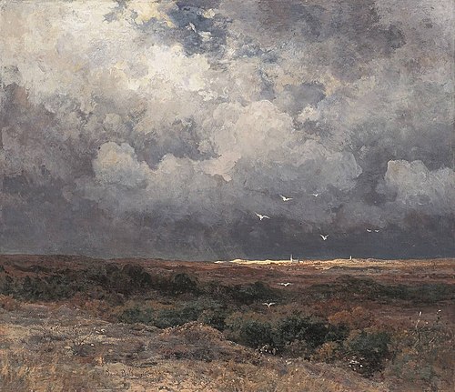 Dorf in den Dünen, 1887, Julius Jacobus van de Sande Ba