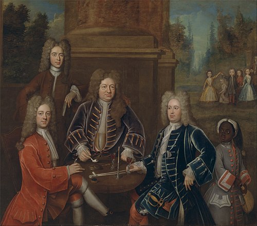 Elihu Yale with Members of his Family and an Enslaved Child, 1720, Johannes Verelst