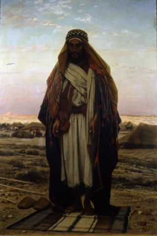 Prayer in the desert, 1876, Stefano Ussi