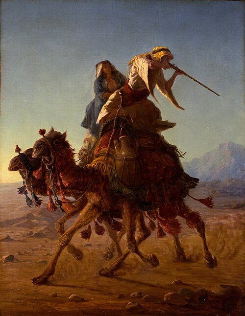 Beduini a cammello, 1872, Stefano Ussi
