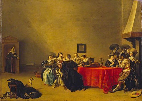 A Merry Company at Table, 1630, Hendrick Pot