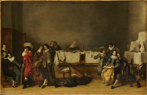 A Merry Company, 1630, Hendrick Pot