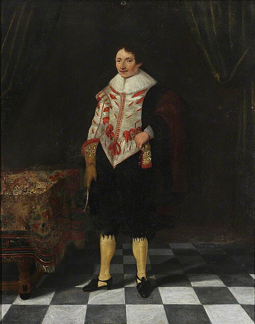 Portrait of an Unknown English Gentleman Standing in an Interior, 1630, Hendrick Pot