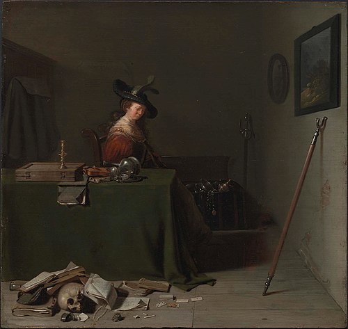 Woman Seated at a Table (Vanitas), , Hendrick Pot