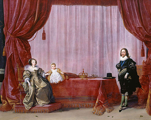 Charles I, Henrietta Maria and Charles, Prince of Wales (later Charles II), 1632, Hendrick Pot