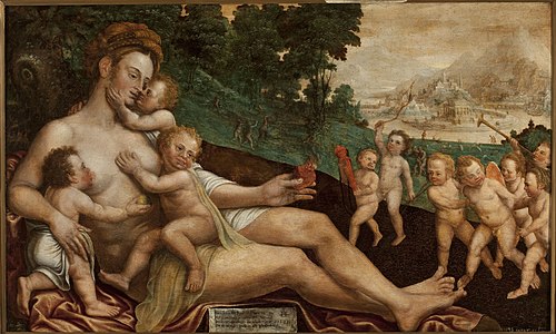 Allégorie de Caritas., 1561, Hendrick Pot