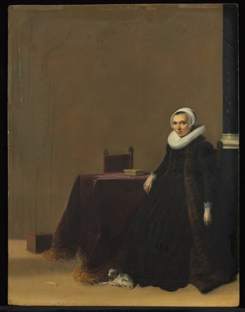 Portrait of a Woman with a Dog, 1635, Hendrick Pot