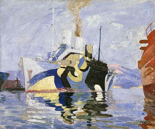 Bateau camouflé en rade de Toulon, 2000, Pierre Gatier