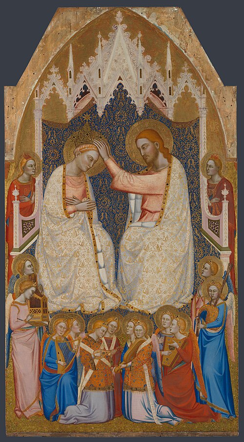 The Coronation of the Virgin: Central Main Tier Panel, 1370, Jacopo di Cione