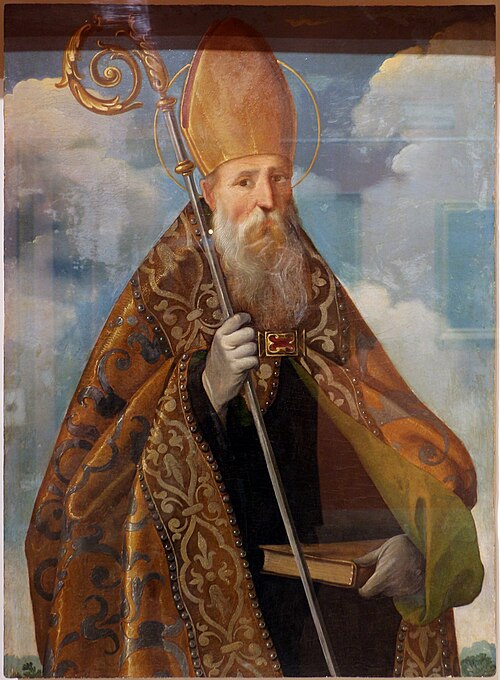 santo vescovo, 1550, Andrea Sabatini