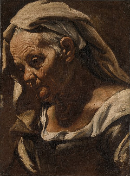 Head of an Old Woman, 1610, Orazio Borgianni