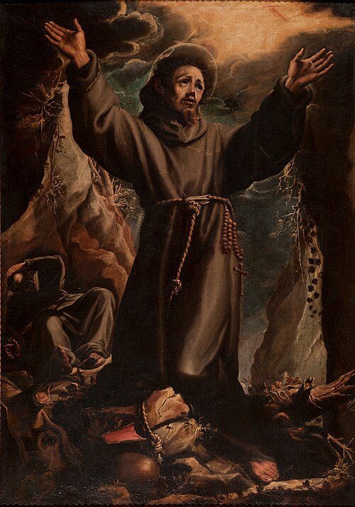 San Francisco recibiendo los estigmas, 1605, Orazio Borgianni
